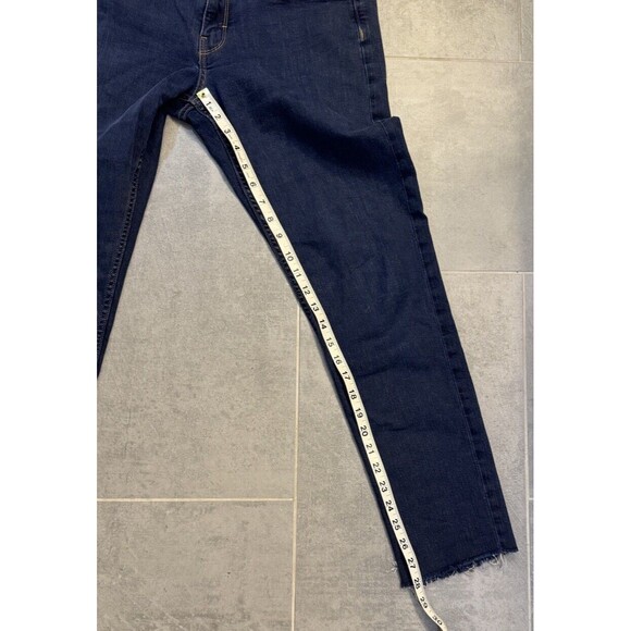 Patagonia Jeans Womens 31 Blue Slim Fit Mid Rise Dark Wash Stretch Denim Raw Hem - Picture 8 of 11